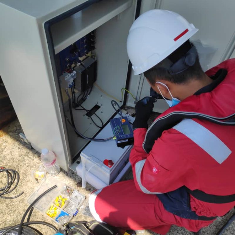 48. Installation Work – Kertih South Light Beacon AIS MetHydro Station 48. Installation Work - Kertih South Light Beacon AIS MetHydro Station